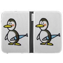 penguin and fish kindle case