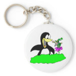 Penguin and Leprechaun Keychain