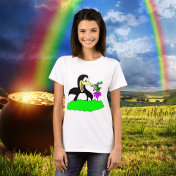 Penguin and Leprechaun T Shirt