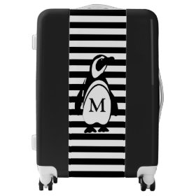 Penguin and Stripes Luggage