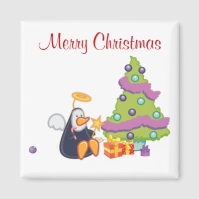 Penguin Angel Christmas magnets