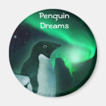 Penguin & Aurora Wildlife-lover Fantasy Art Magnet