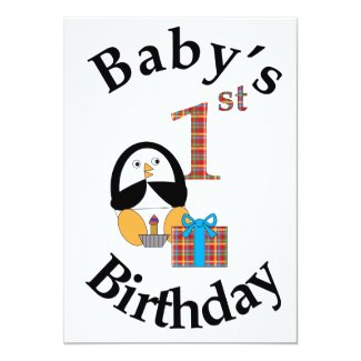 Penguin Baby's 1st Birthday