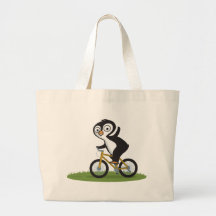 Penguin Biker Canvas Bags