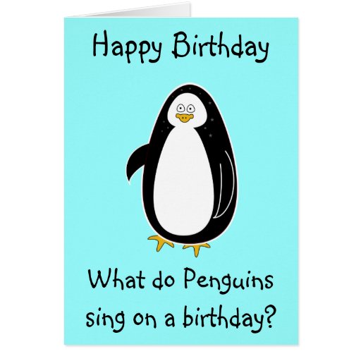 Penguin Birthday Card Zazzle