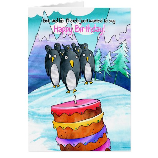 Penguin Birthday Card