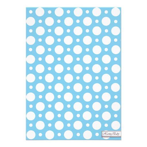 Penguin Blue Polka Dot Baby Shower Invitations