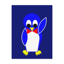 Penguin - Blue postcards by lonvig Penguin - Blue postcards