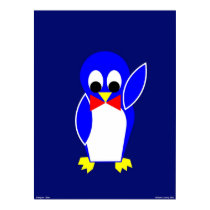 Penguin - Blue posters