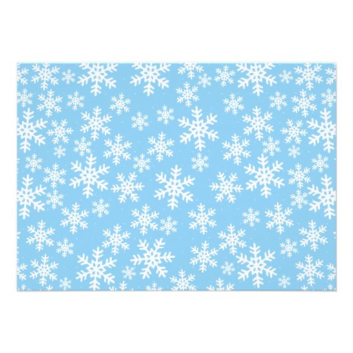 Penguin Blue Snowflakes Winter Onederland Birthday Invitation