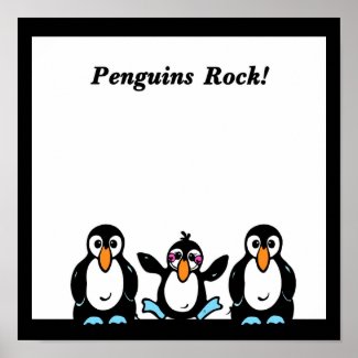 Penguins Rock Personalized Posters