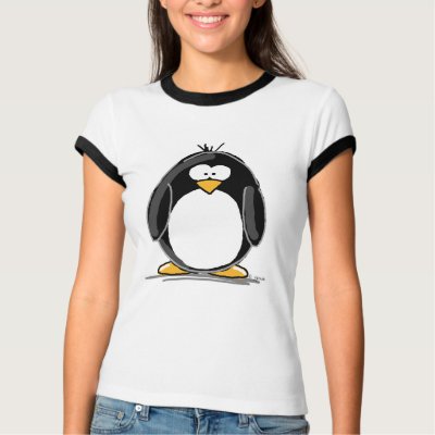 Penguin Cartoon Shirt by jgoodedesigns