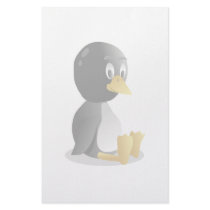 Penguin cartoon stationery design