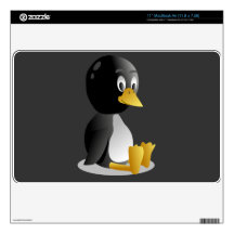 Penguin cartoon Zazzle Skin 11" MacBook Air Decals