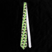Penguin Chaos Green Tie