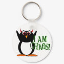 Penguin Chaos Key Chain keychains by audrart Penguin Chaos Key Chain keychains