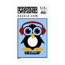 penguin chillin stamp