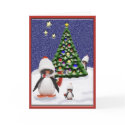 Penguin Christmas Paradise card