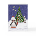 Penguin Christmas Paradise card