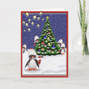 Penguin Christmas Paradise Cards