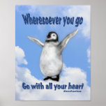 Penguin Confucius Attitude Quote Inspirational Pos posters
