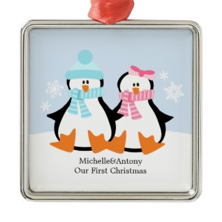 Penguin Couple Ornaments ornament