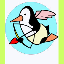 Penguin Cupid t-shirt by holiday_tshirts Penguin Cupid t-shirt