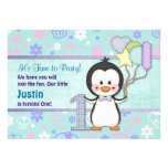 Penguin Cutie- Boy First Birthday Personalized Invite