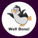 Penguin Dreaming "Well Done" Sticker