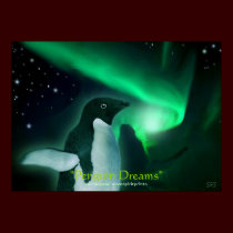 PENGUIN DREAMS Art Poster posters by RavenSpiritPrints PENGUIN DREAMS Art Poster posters