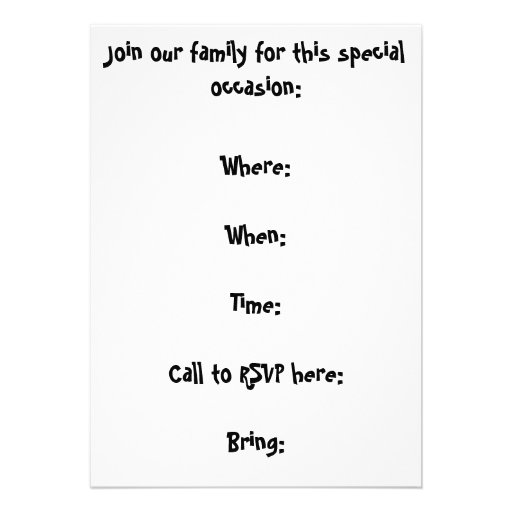 Penguin Family Girl's Invitation