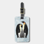 penguin family luggage tags