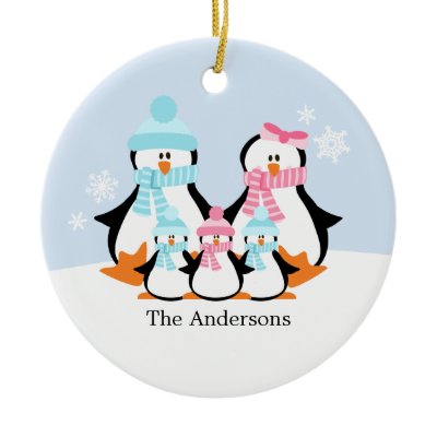 Penguin Family Ornaments