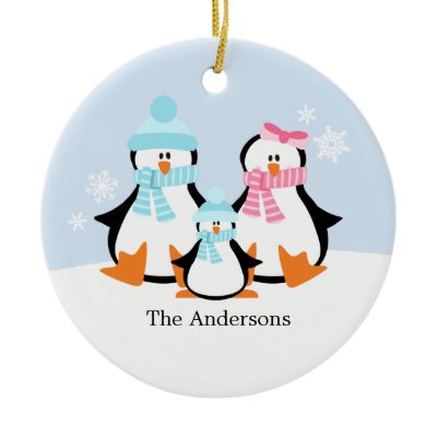 Penguin Family Ornaments