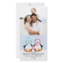 Penguin Family Personalized Photo Card