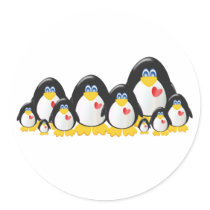 Penguin Family stickers