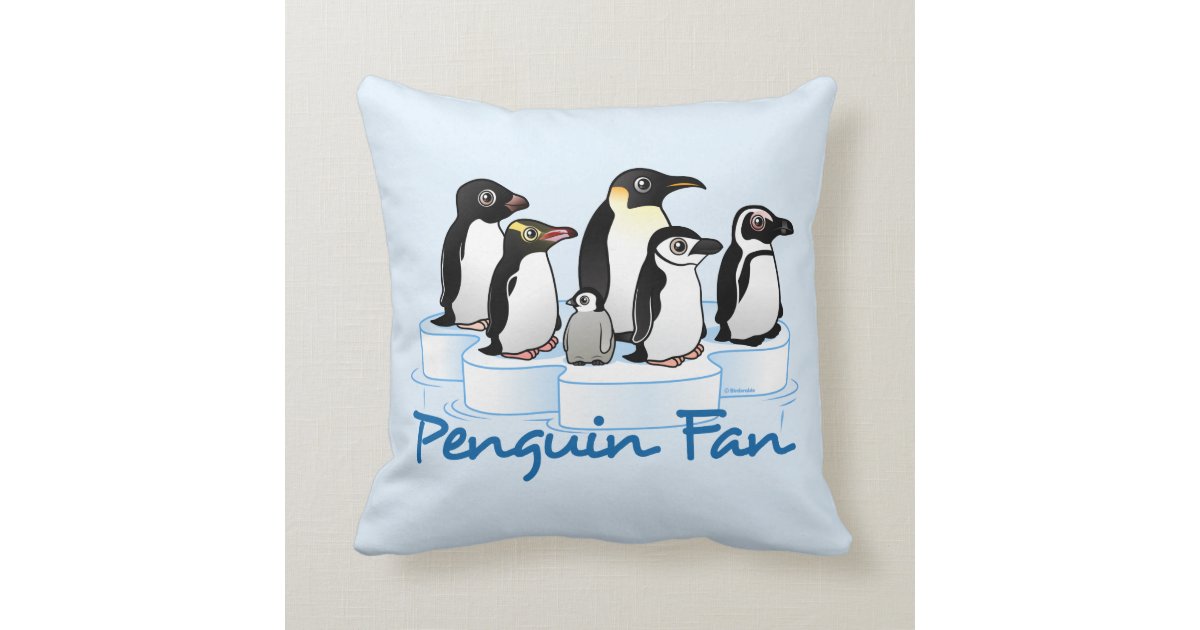 Penguin Fan Pillow Zazzle