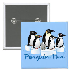 Penguin Fan Square Button
