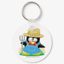 Penguin Farmer keychains by fightcancertees Penguin Farmer keychains