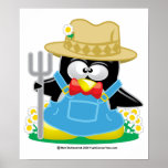Penguin Farmer Print