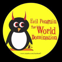 Penguin for World Domination Stickers by audrart Penguin for World Domination Stickers