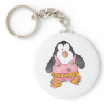 Penguin Girl at the Beach Tshirts and Gifts Key Chains