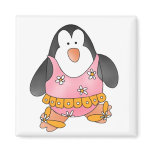 Penguin Girl at the Beach Tshirts and Gifts Refrigerator Magnet