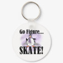Penguin Go Figure Skate keychains
