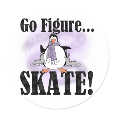 Penguin Go Figure Skate Sticker by sport_shop
