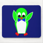 Penguin - Green Mouse Pads