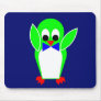 Penguin - Green Mouse Pads