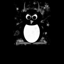 Penguin Grey Grungy Destroyed T-shirt by audrart Penguin Grey Grungy Destroyed T-shirt