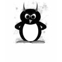 Penguin Grey Grungy Destroyed T-shirt by audrart Penguin Grey Grungy Destroyed T-shirt