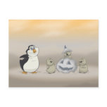 Penguin Halloween Postcard